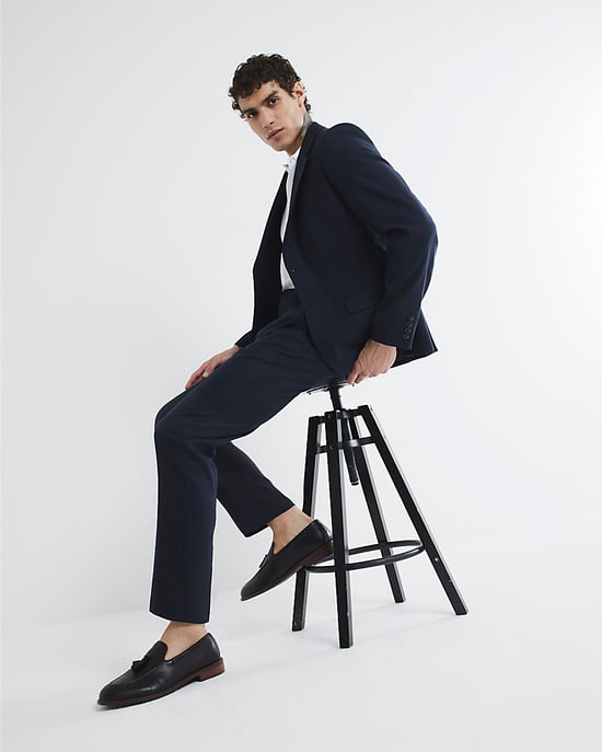 River Island Mens Suit Jacket Navy Stretch Skinny Fit - Image 2