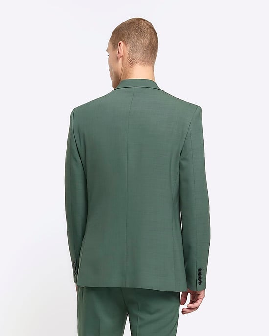 River Island Mens Suit Jacket Green Slim Fit - Image 2