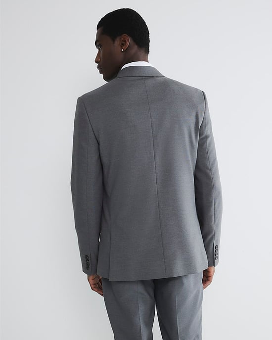 River Island Mens Suit Jacket Grey Stretch Slim Fit - Image 3