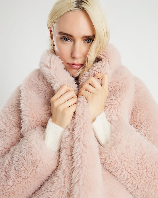 River Island Womens Jacket Pink Faux Fur Scarf - Image 2