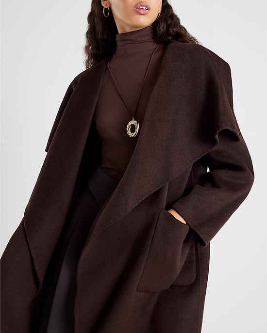 River Island Womens Coat Brown Premium Handmade Wool Blend - Image 2