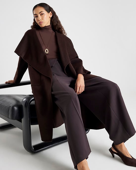 River Island Womens Coat Brown Premium Handmade Wool Blend - Image 4