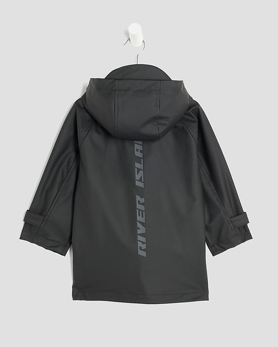 River Island Mini Boys Coat Black Raincoat - Image 4