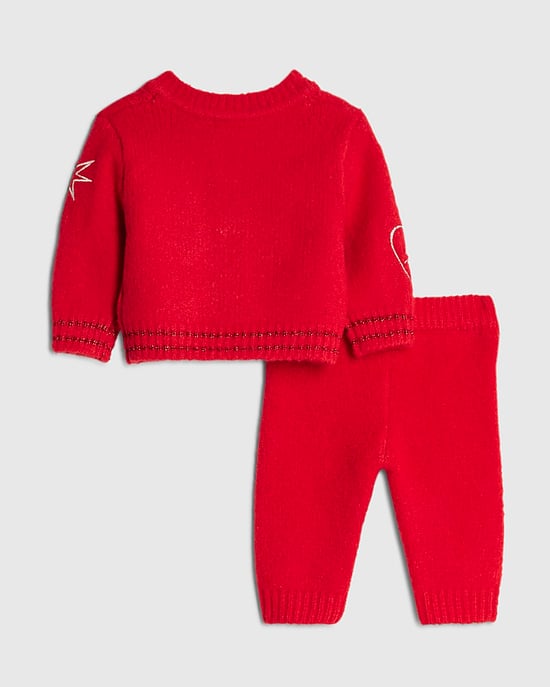 River Island Baby Girls Cardigan & Leggings Set Nephthys Red 2 Piece - Image 2
