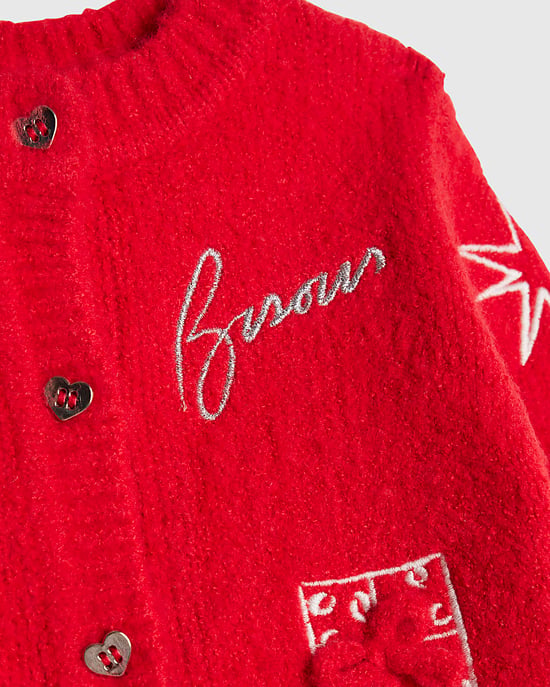 River Island Baby Girls Cardigan & Leggings Set Nephthys Red 2 Piece - Image 3