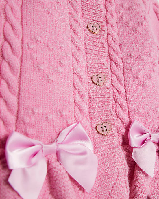 River Island Baby Girls Cardigan & Leggings Set Pink Gift 4 Piece - Image 3
