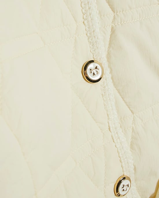 River Island Girls Jacket & Skirt Set White Quilted 2 Piece - Image 4