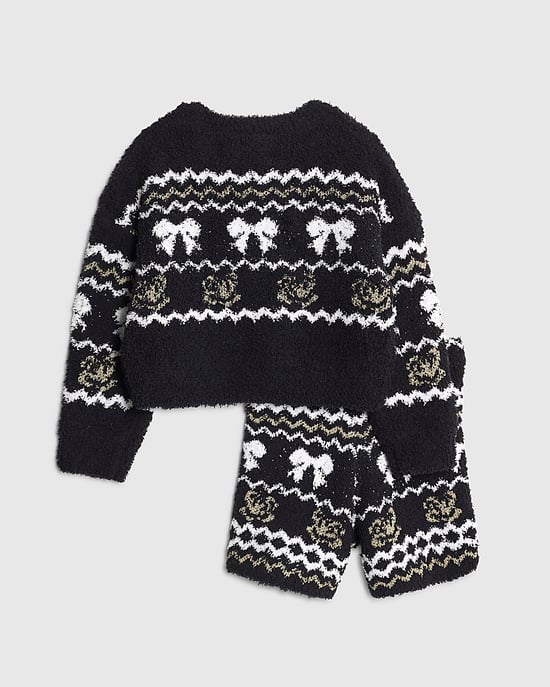 River Island Girls Loungewear & Sock Set Black Cosy 2 Piece - Image 2