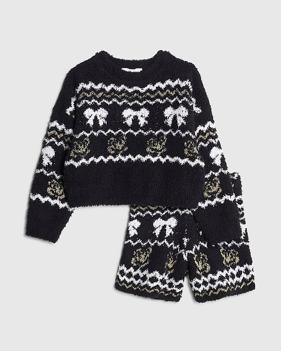 River Island Girls Loungewear & Sock Set Black Cosy 2 Piece - Image 5