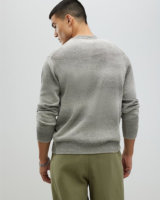 River Island Mens Jumper Green Slim Fit Gradient - Image 3