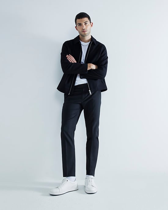 River Island Mens Twill Trousers Black Skinny Fit - Image 2