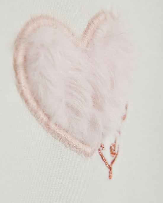 River Island Baby Girls Gilet & Leggings Set Pink Faux Fur 2 Piece - Image 3