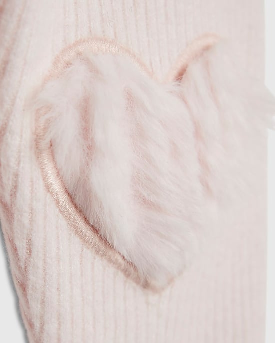 River Island Baby Girls Gilet & Leggings Set Pink Faux Fur 2 Piece - Image 4