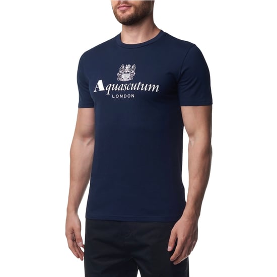 Aquascutum Active Beach Basic Big Logo Navy Blue T-shirt - Image 3