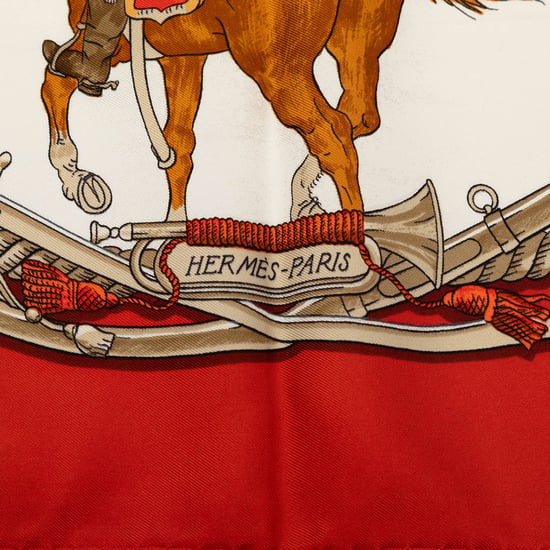 Begagnad Marine Et Cavalerie Silkes Scarf 90 - Image 5