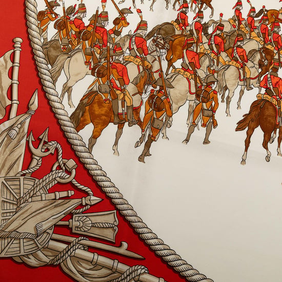 Begagnad Marine Et Cavalerie Silkes Scarf 90 - Image 6