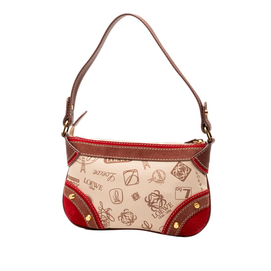 Pre-owned 160th Anniversary Suede Trimmed Canvas Shoulder Bag - Image 2