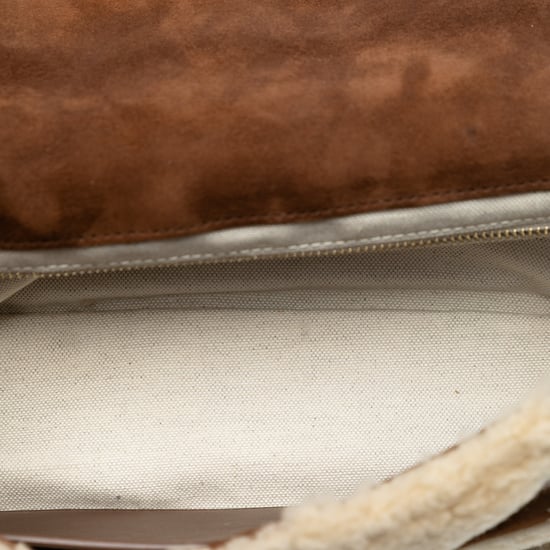 Tweedekans Medium Suede En Schapenvacht Patchwork Jamie Schoudertas - Image 4