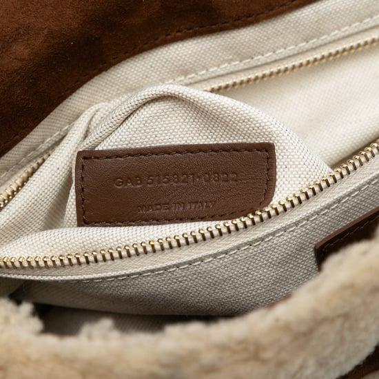 Tweedekans Medium Suede En Schapenvacht Patchwork Jamie Schoudertas - Image 6