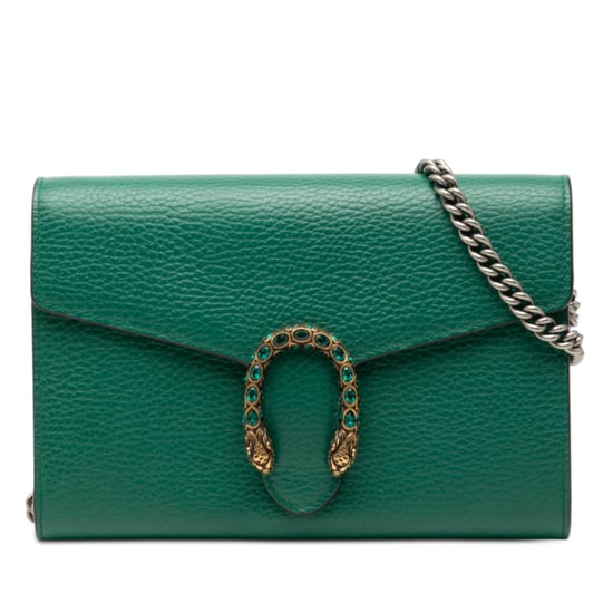 Tweedehands Leren Dionysus Wallet On Chain - Image 1