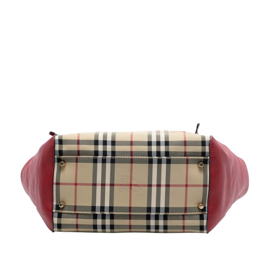 Pre-owned Small Haymarket Check Canvas And Leather Canterbury Tote - Image 3