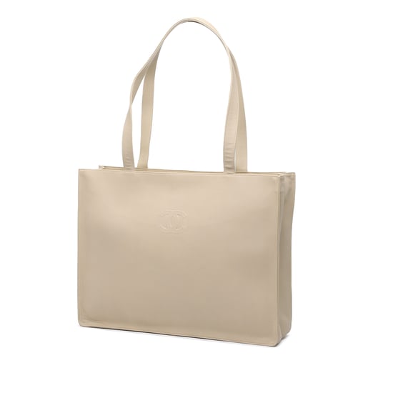 Pre-owned Lambskin Embossed Cc Camellia Tote - Image 2