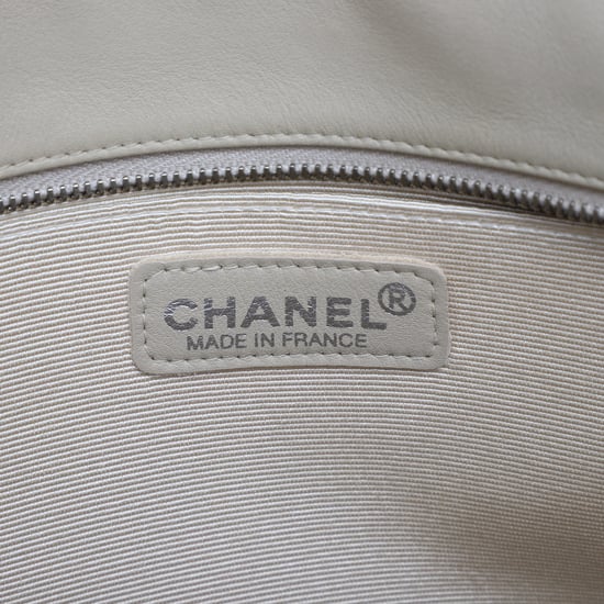 Pre-owned Lambskin Embossed Cc Camellia Tote - Image 5