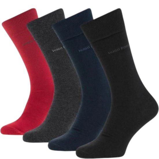 Hugo Boss Men's 4-Pack Socks Set Gift Box Multicolor - Image 2