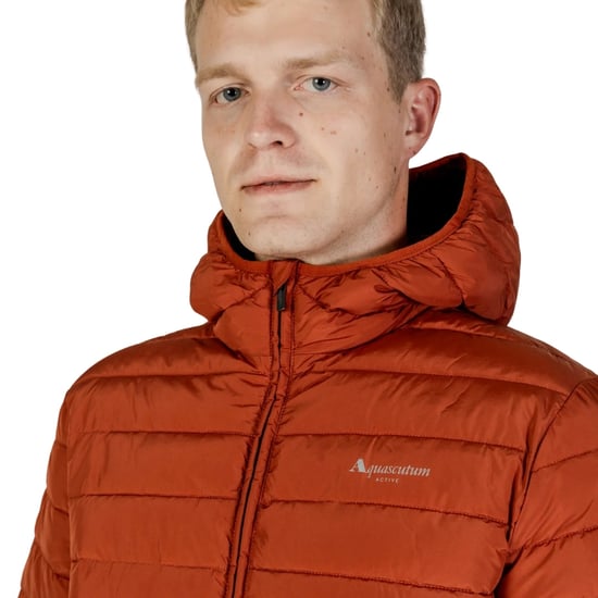 Aquascutum Active Rlg Active 100 Gr Winter Rust Orange Hooded Jacket - Image 6