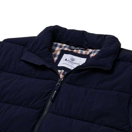 Aquascutum Active Sp Marinblå Mockneck Pufferjacka - Image 2