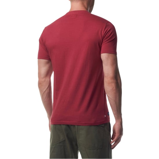Aquascutum Active Beach Basic T-shirt Met Groot Logo In Bordeauxrood - Image 4