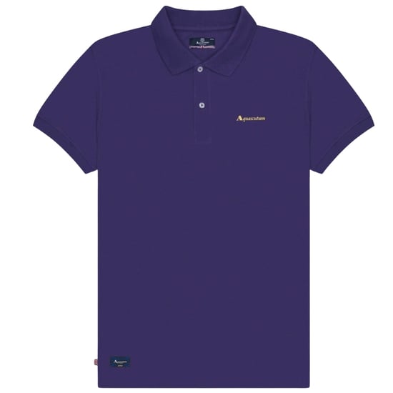 Aquascutum Active Cotton Polo Dry-fit Purple Polo Shirt - Image 1