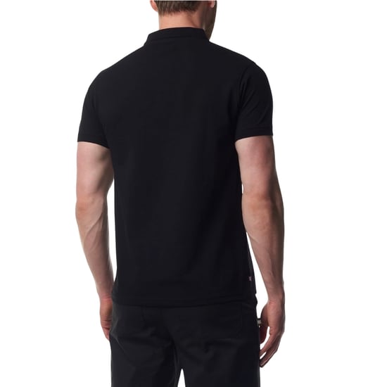 Aquascutum Active Cotton Polo Dry-fit Black Polo Shirt - Image 4