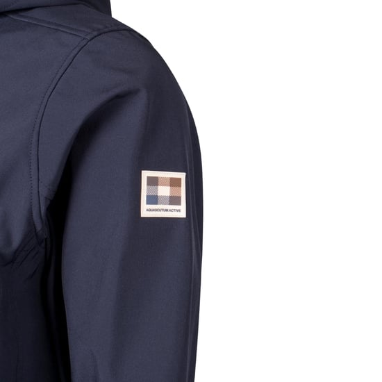 Aquascutum Active Navy Blue Shell Hybrid Hooded Jacket - Image 4
