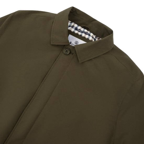 Aquascutum Active Shell Active Mid Trench Army Green Jacket - Image 3