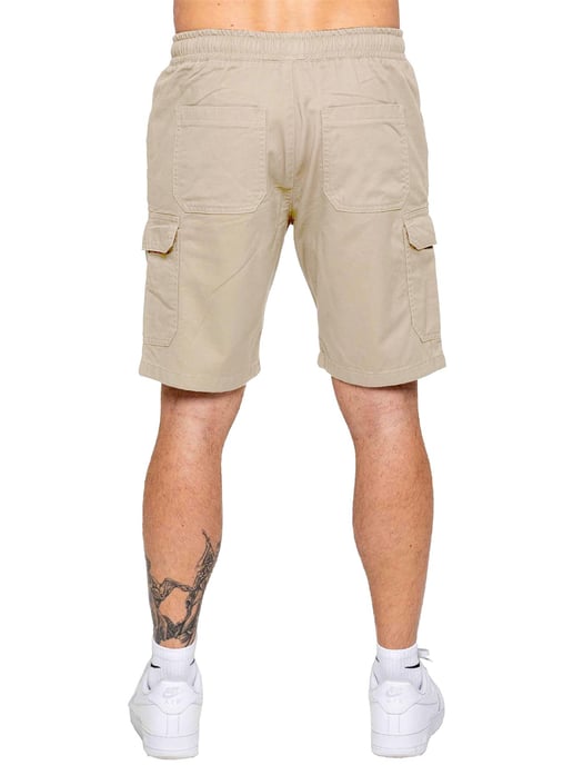 Kruze | 2 Pack Mens Cargo Shorts - KHAKI/STONE - Image 5