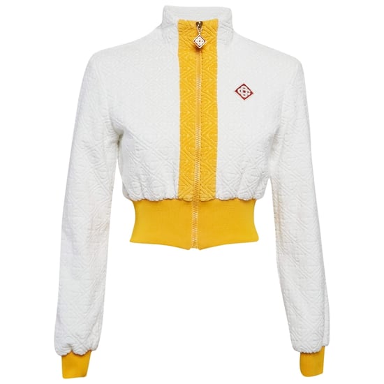 Casablanca Monogram Terry Zip Through Track Top White Jacket - Image 1