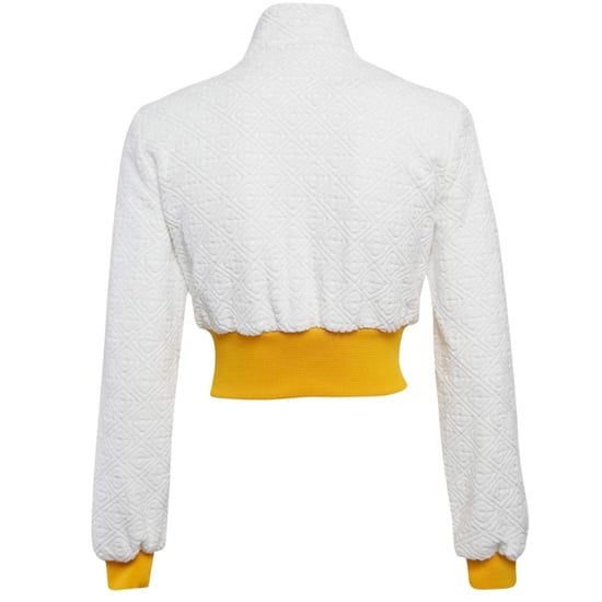 Casablanca Monogram Terry Zip Through Track Top White Jacket - Image 2