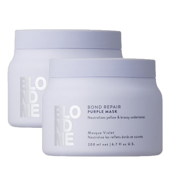 Schwarzkopf Blondme Bond Repair Purple Mask 200ml Double - Image 1