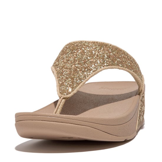 FitFlop Fitflop™ lulu glitter slippers dames – latte beige comfort teenslippers - Image 1