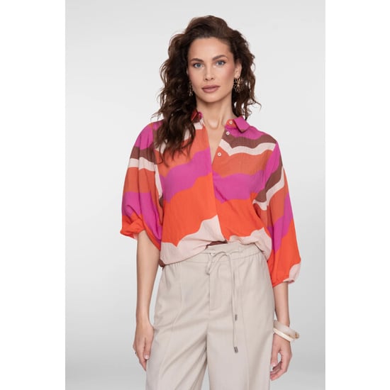 Geisha 63216-20 718 blouse ecru/brown/cassis - Image 1