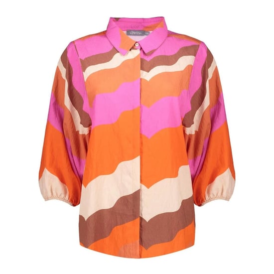 Geisha 63216-20 718 blouse ecru/brown/cassis - Image 3