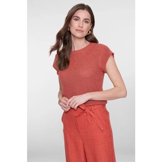 Geisha 64082-70 743 pullover lurex sleeveless stone red/gold - Image 4