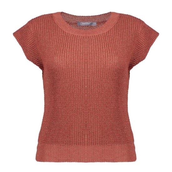 Geisha 64082-70 743 pullover lurex sleeveless stone red/gold - Image 6