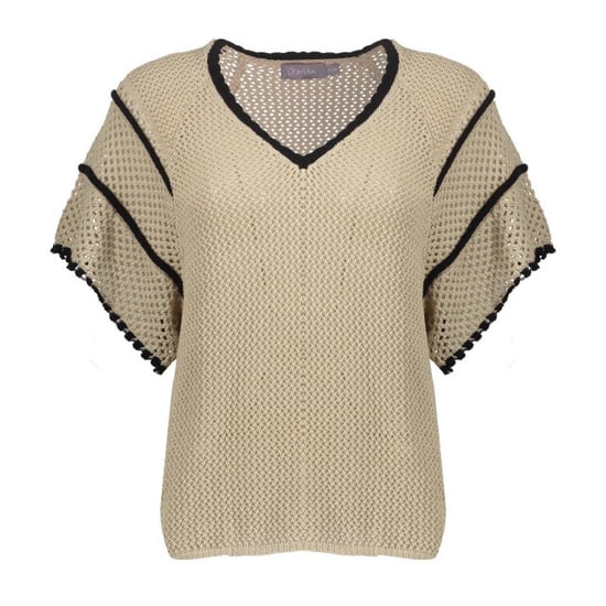 Geisha 64050-23 721 pullover raglan v-neck light sand/black - Image 5