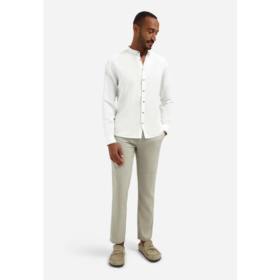 No Excess Shirt h linen granddad white - Image 4