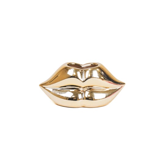House Vitamin Pot lip ceramic gold 15,5x6,5x7,5cm - Image 1