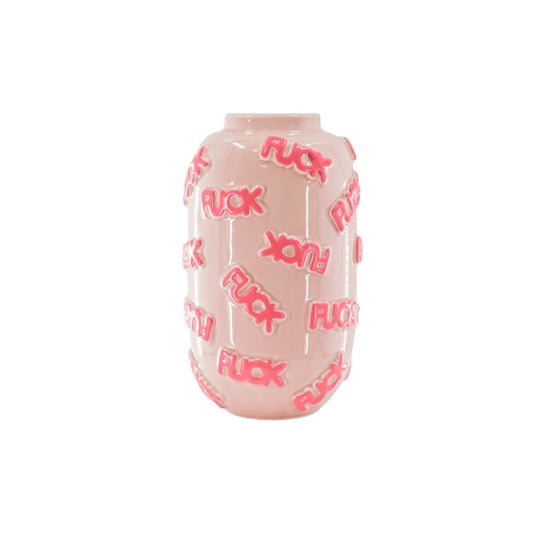 House Vitamin Vase 'fuck' ceramics pink 17x17x27cm - Image 1