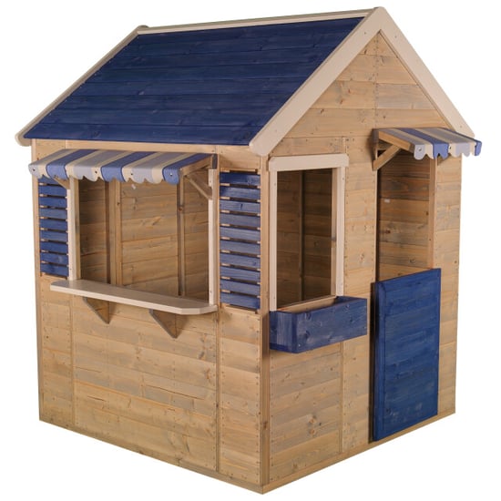 Wendi Toys Houten speelhuis strandwinkel blauw voor buiten / tuin - Image 1