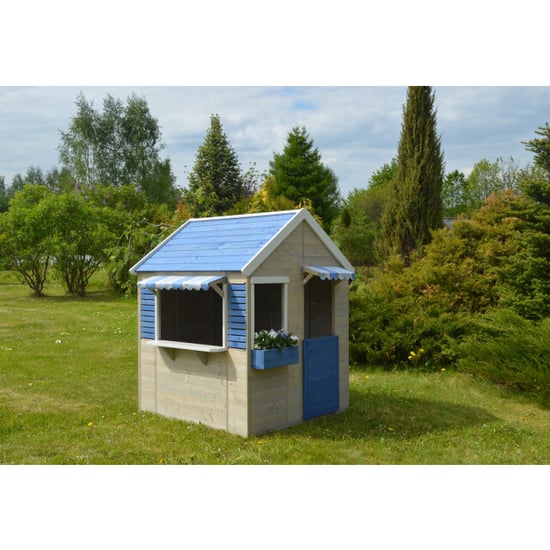 Wendi Toys Houten speelhuis strandwinkel blauw voor buiten / tuin - Image 2